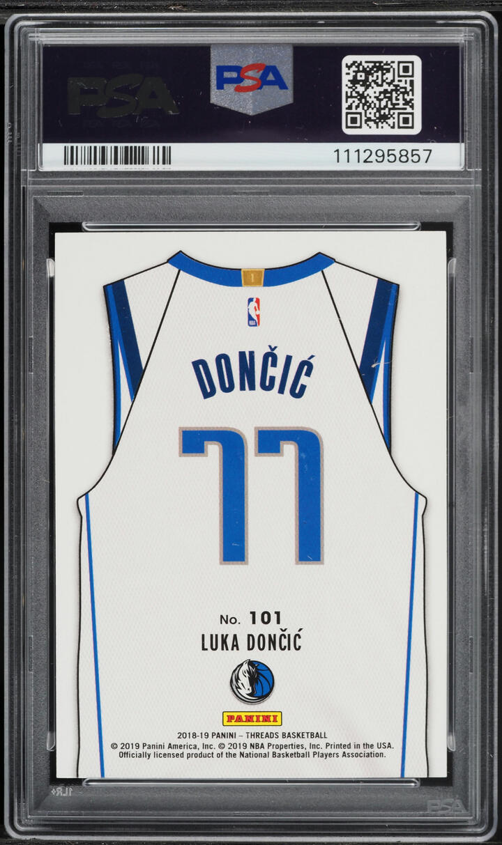 2018 Panini Threads Luka Doncic ROOKIE #101 PSA 10 GEM MINT