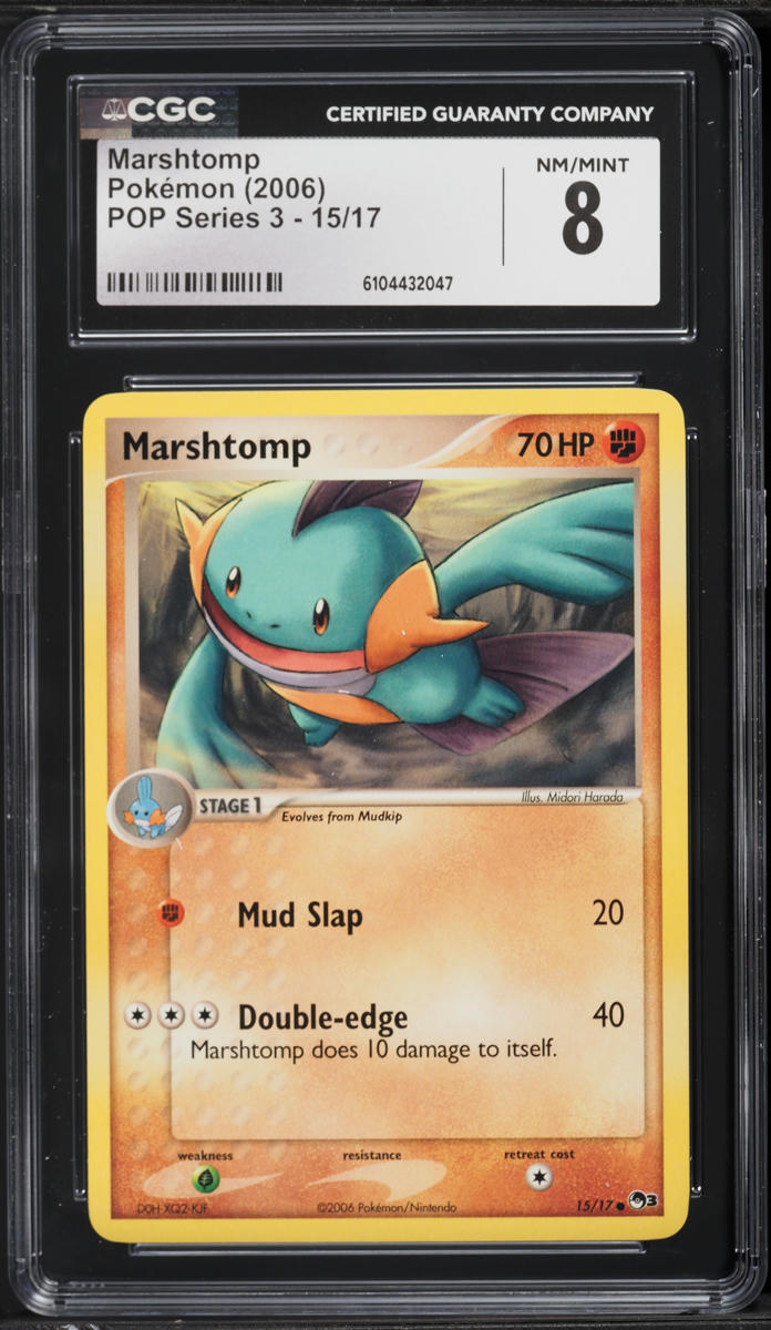 2006 Pokemon Pop Series 3 Marshtomp #15 CGC 8 NM-MT