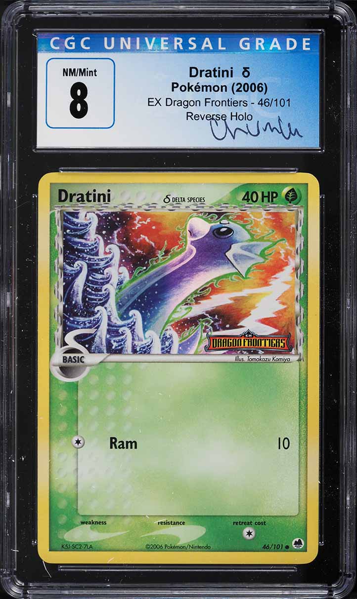 2006 Pokemon EX Dragon Frontiers Reverse Holo Dratini #46 CGC 8 NM-MT ...