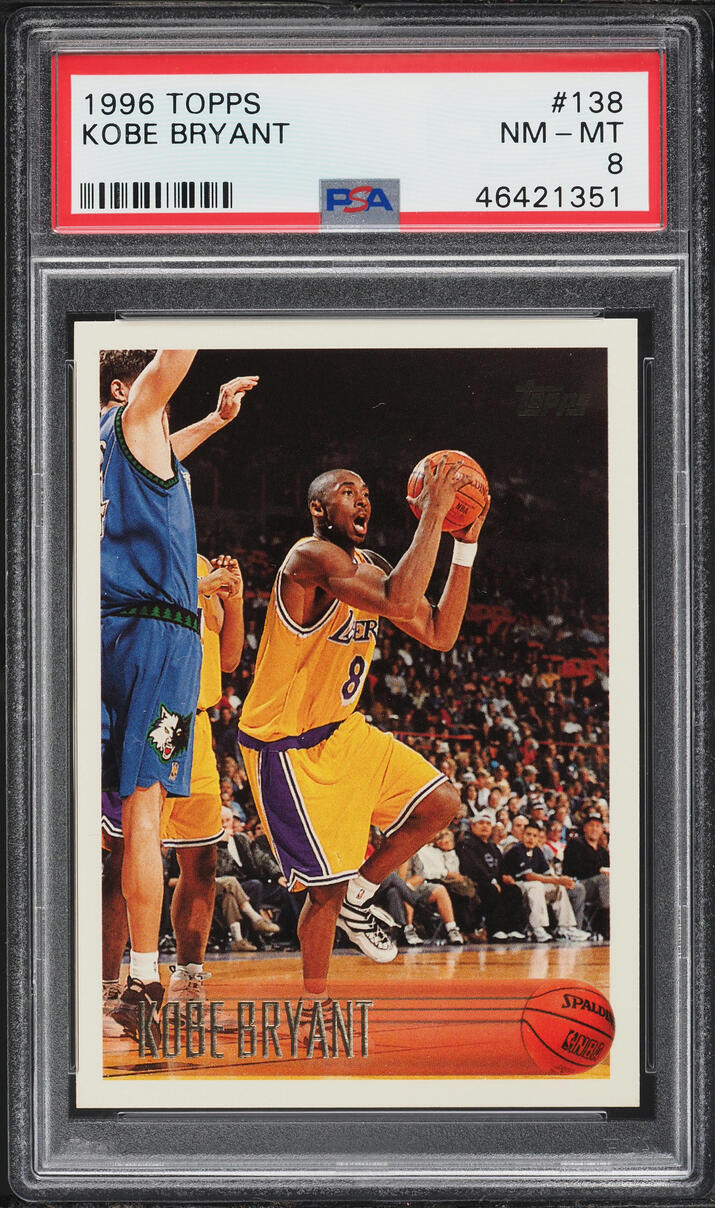 1996 Topps Basketball Kobe Bryant ROOKIE #138 PSA 8 NM-MT