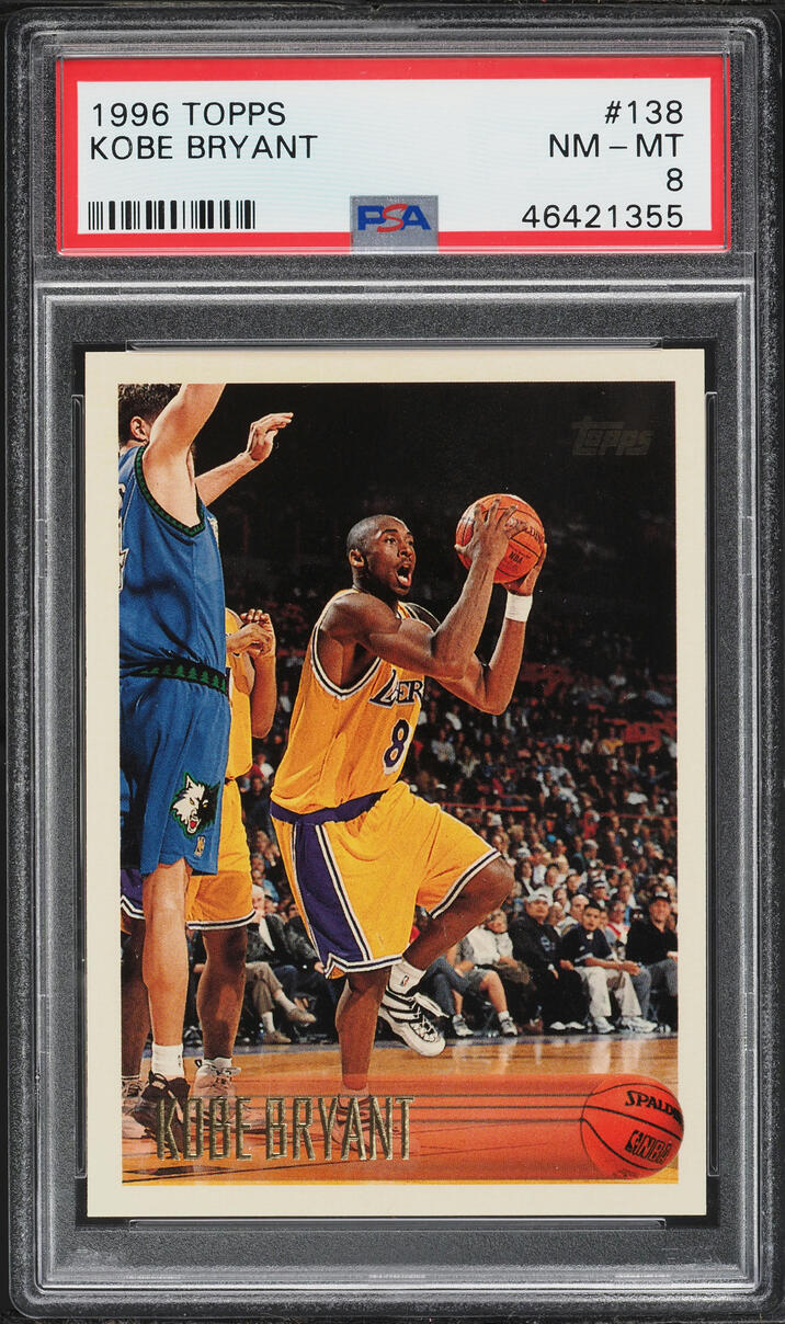 1996 Topps Basketball Kobe Bryant ROOKIE #138 PSA 8 NM-MT