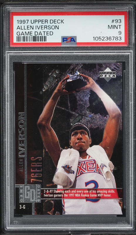 1997 Finest Refractor Allen Iverson /1090 #143 PSA 10 GEM MINT on