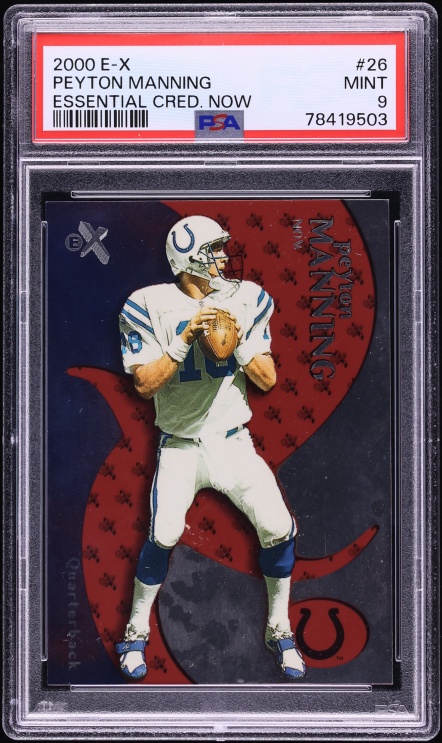 2000 Fleer E-X Essential Credentials Now Peyton Manning /50 #26 PSA 9 MINT