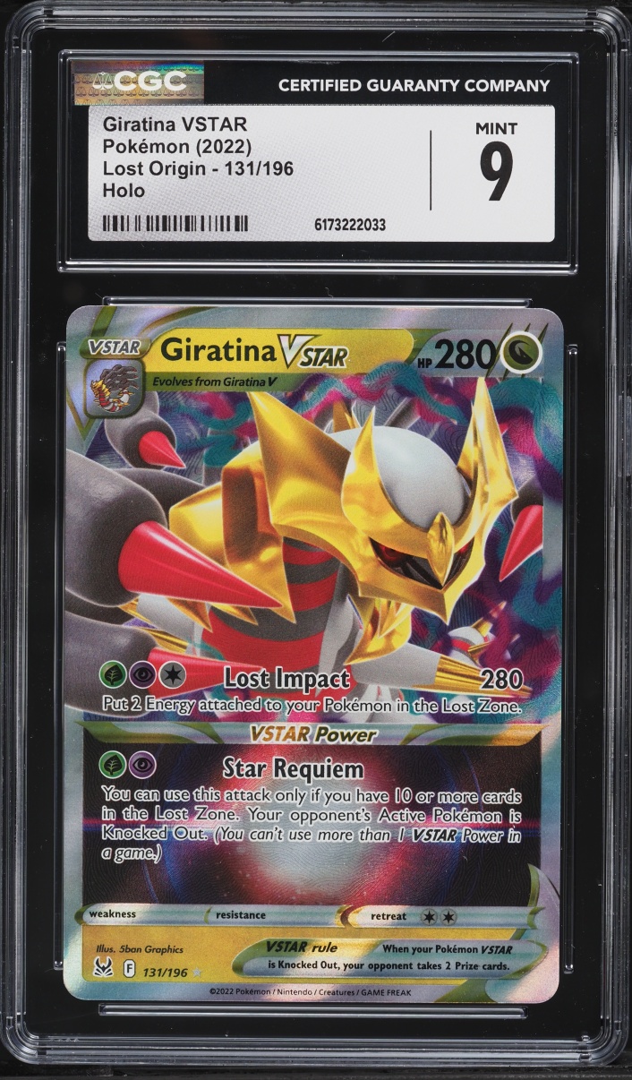 2022 Pokemon Sword & Shield Lost Origin Holo Giratina VSTAR #131 CGC 9 MINT