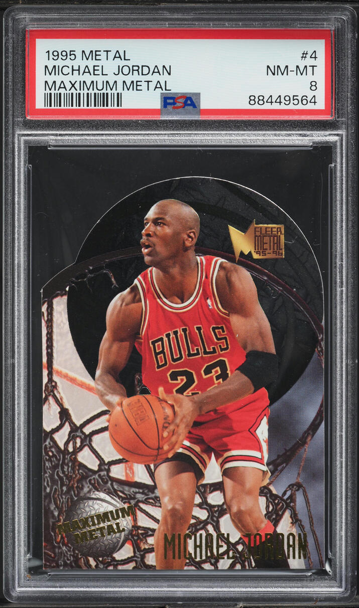 1995 Metal Maximum Metal Die-Cut Michael Jordan #4 PSA 8 NM-MT