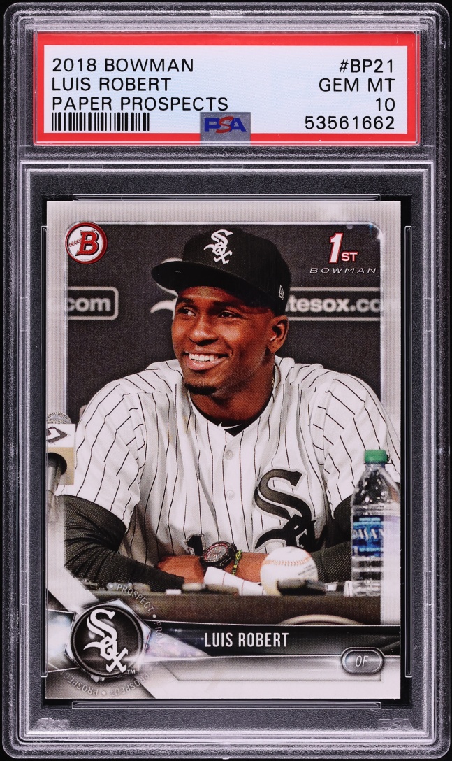 2018 Bowman Paper Luis Robert PROSPECT #BP21 PSA 10 GEM MINT