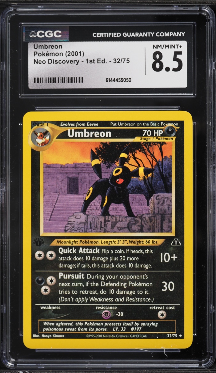 2001 Pokemon Neo Discovery 1st Edition Umbreon #32 CGC 8.5 NM-MT+