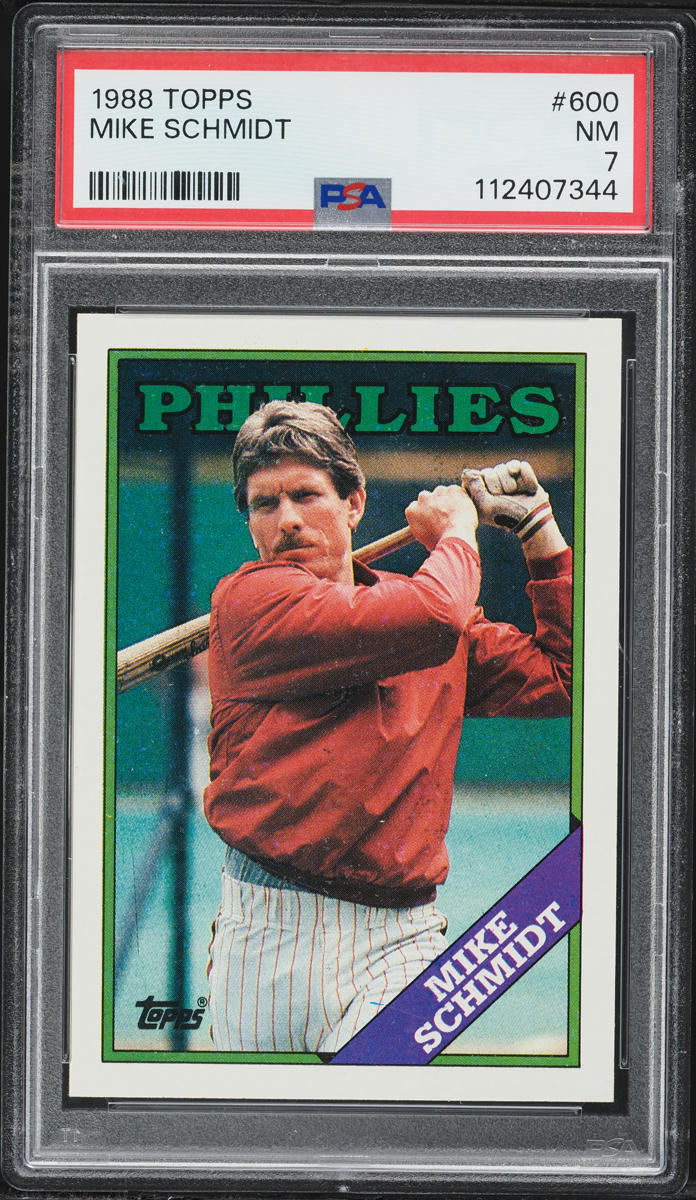 1988 Topps Mike Schmidt #600 PSA 7 NRMT