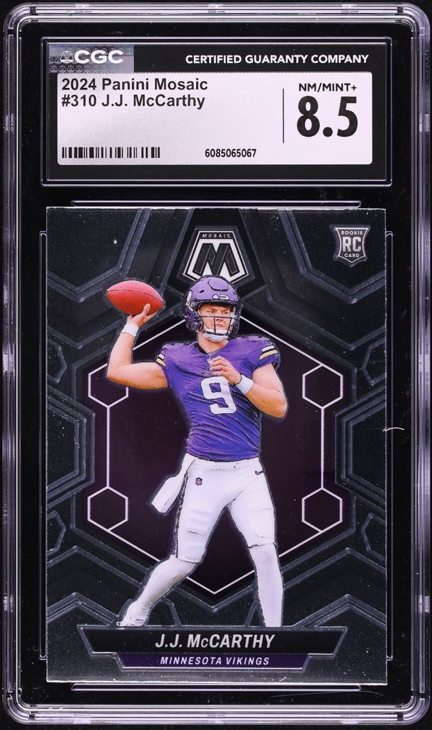 2024 Panini Mosaic J.J. McCarthy ROOKIE #310 CGC 8.5 NM-MT+