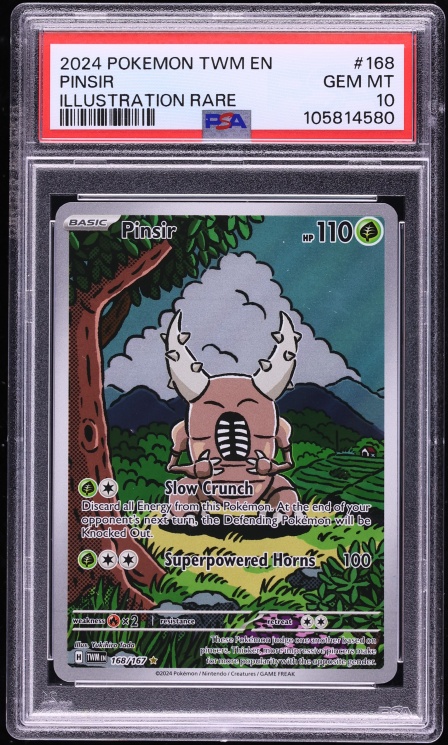 2024 Pokemon Scarlet & Violet Twilight Masquerade IR Pinsir #168 PSA 10 GEM MINT
