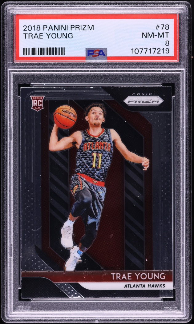 2018 Panini Prizm Trae Young ROOKIE #78 PSA 8 NM-MT