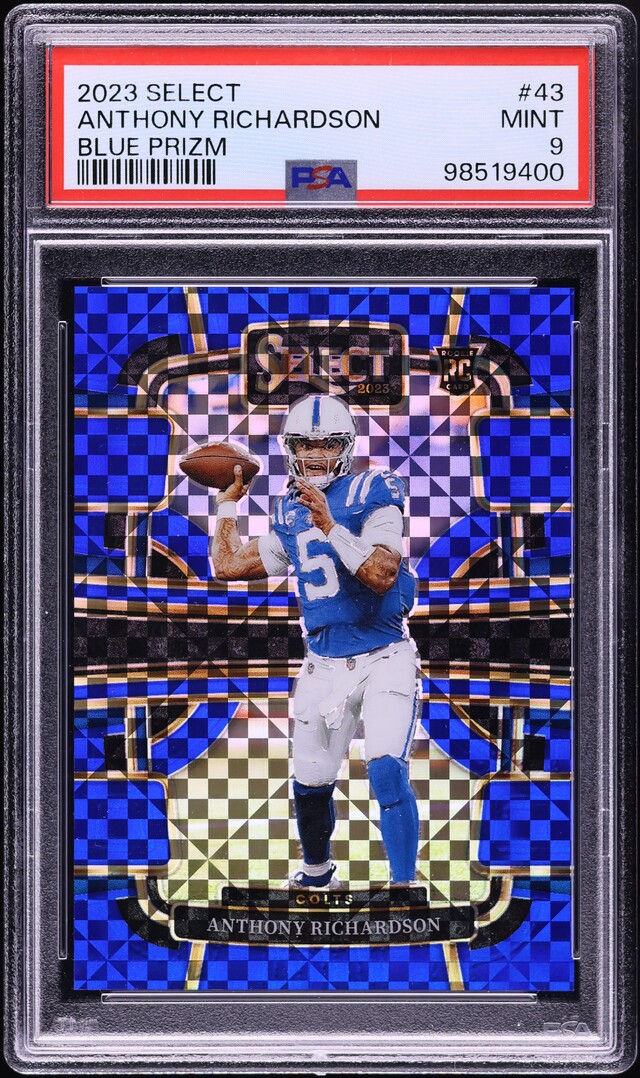 2023 Select Concourse Blue Prizm Anthony Richardson ROOKIE /199 #43 PSA 9 MINT
