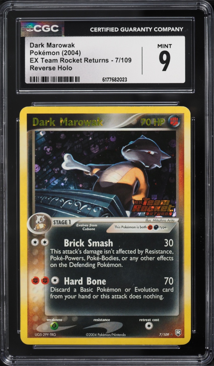 2004 Pokemon EX Team Rocket Returns Reverse Holo Dark Marowak #7 CGC 9 MINT