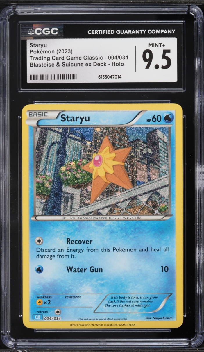2023 Pokemon TCG Classic Collection Holo Staryu #4 CGC 9.5 MINT+