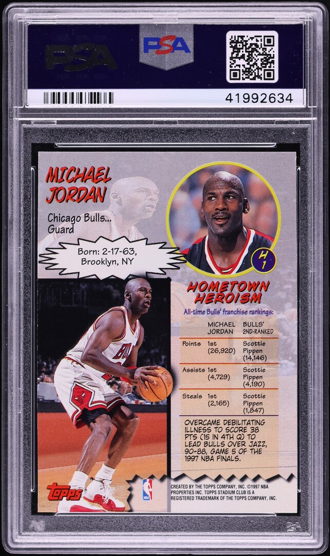 1997 Stadium Club Hardcourt Heroics Michael Jordan #H1 PSA 10 GEM MINT