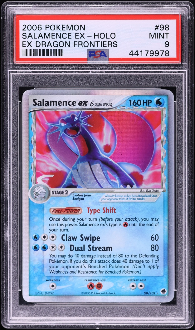 2006 Pokemon EX Dragon Frontiers Holo Salamence EX #98 PSA 9 MINT