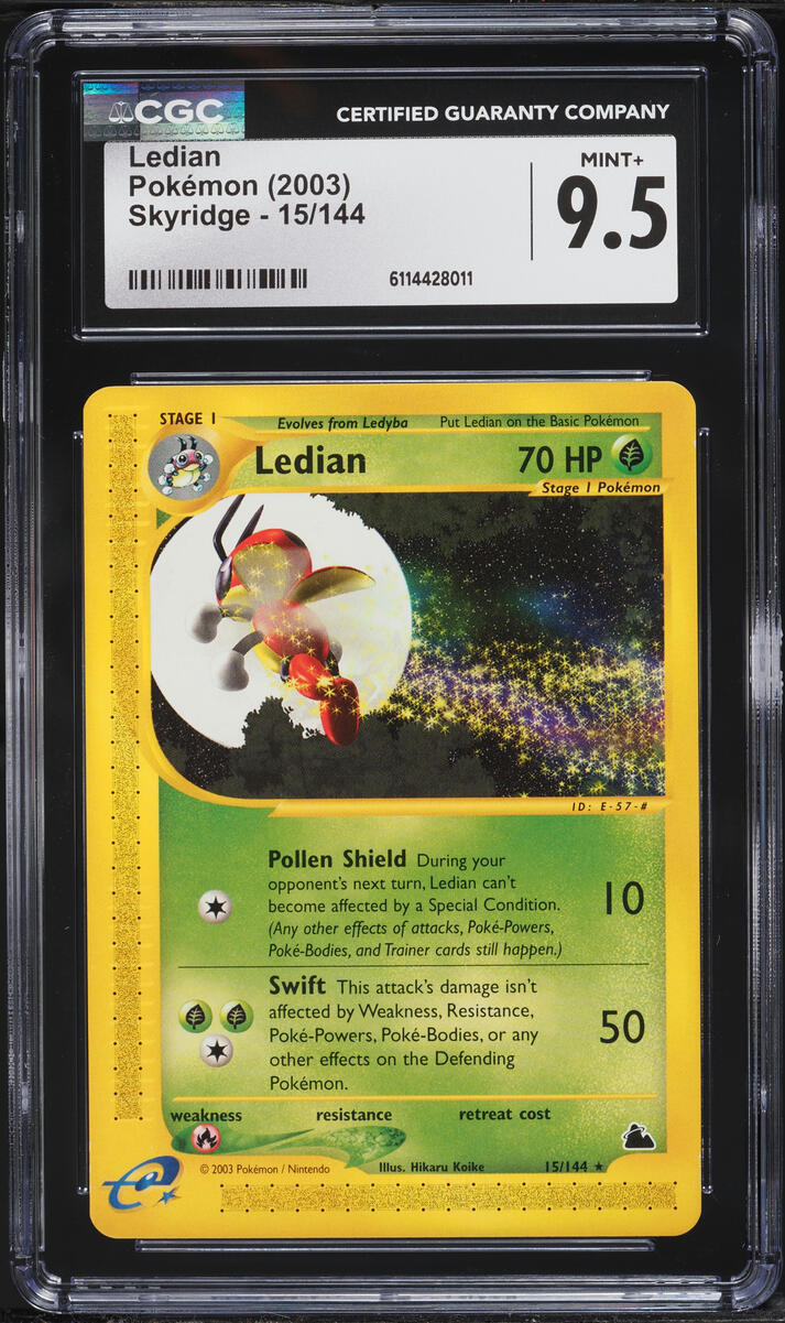 2003 Pokemon Skyridge Ledian #15 CGC 9.5 MINT+