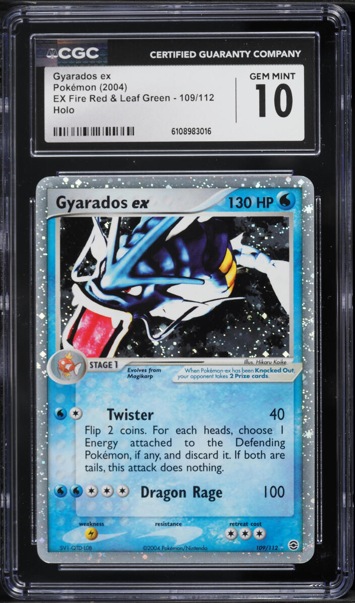 2004 Pokemon EX Fire Red & Leaf Green Holo Gyarados ex #109 CGC 10 GEM MINT