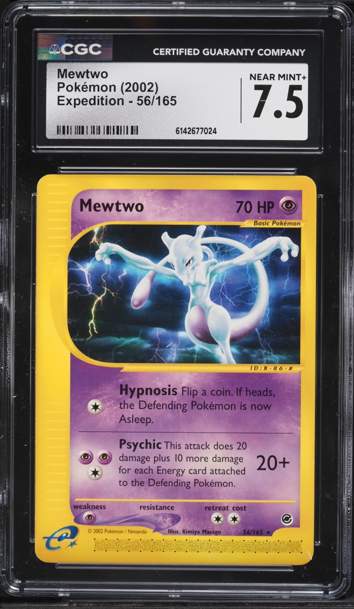 2002 Pokemon Expedition Mewtwo #56 CGC 7.5 NRMT+