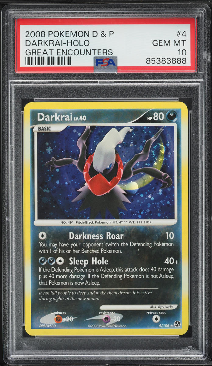 2008 Pokemon Diamond & Pearl Great Encounters Holo Darkrai #4 PSA 10 GEM MINT