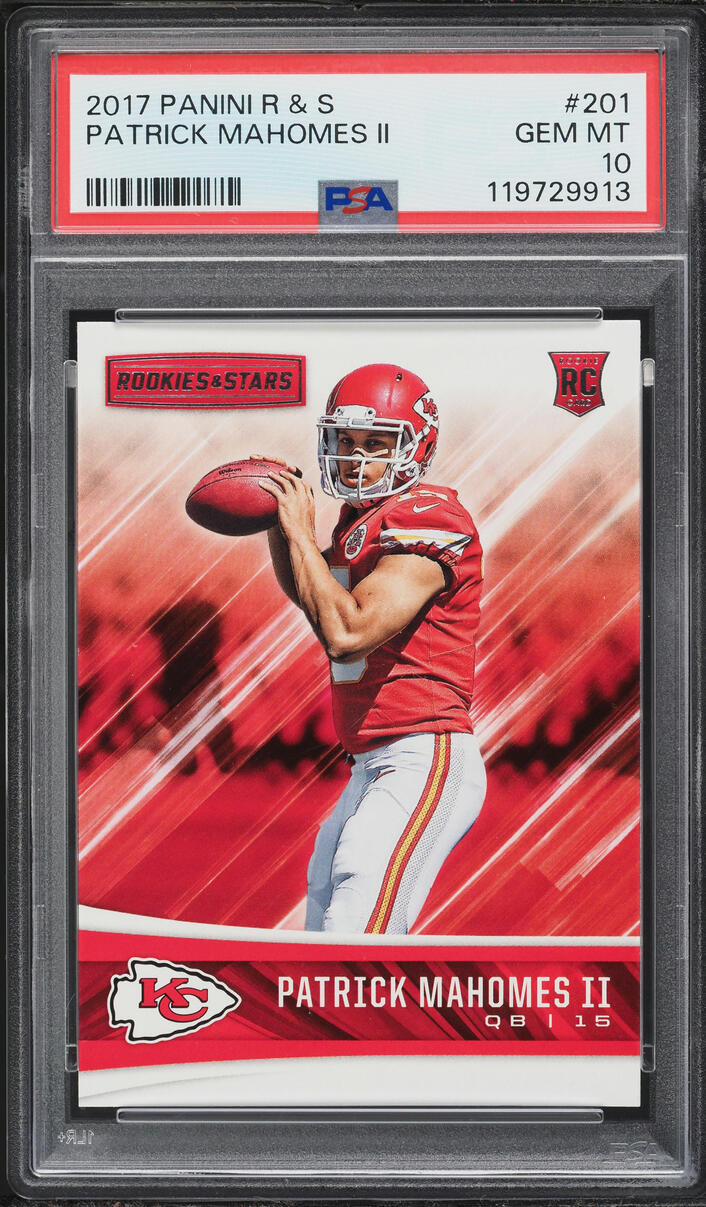 2017 Panini Rookies & Stars Patrick Mahomes II ROOKIE #201 PSA 10 GEM MINT