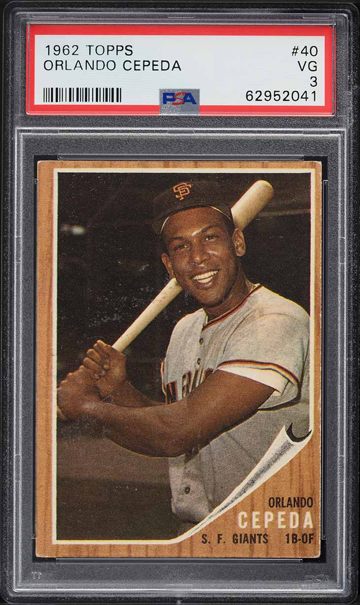1962 Topps Orlando Cepeda #40 PSA 3 VG