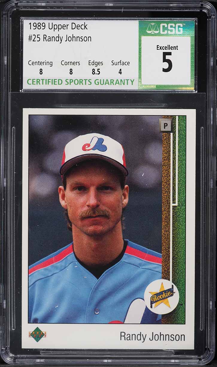 1989 Upper Deck Randy Johnson ROOKIE #25 CSG 5 EX