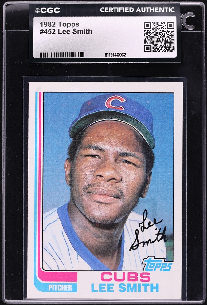 1982 Topps Lee Smith ROOKIE #452 CGC AUTH