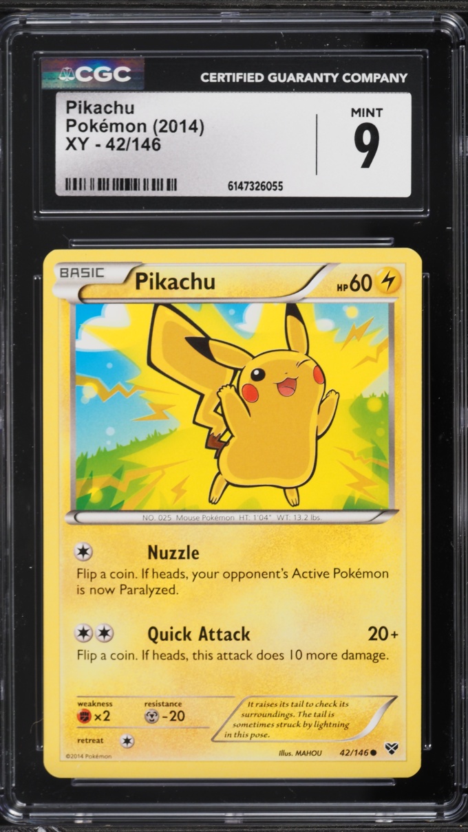 2014 Pokemon XY Pikachu #42 CGC 9 MINT