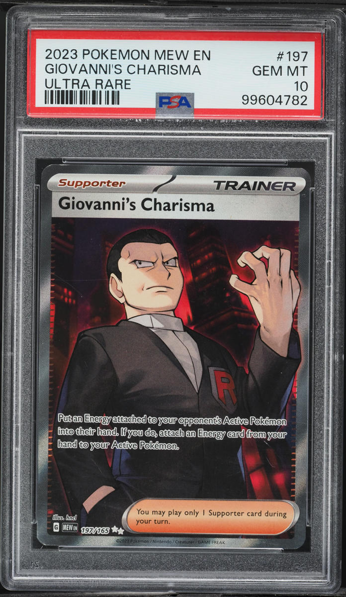 2023 Pokemon Scarlet & Violet 151 Full Art Giovanni's Charisma #197 PSA 10 GEM MINT