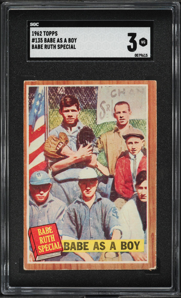 1962 Topps Babe Ruth Special Babe As A Boy #135 SGC 3 VG