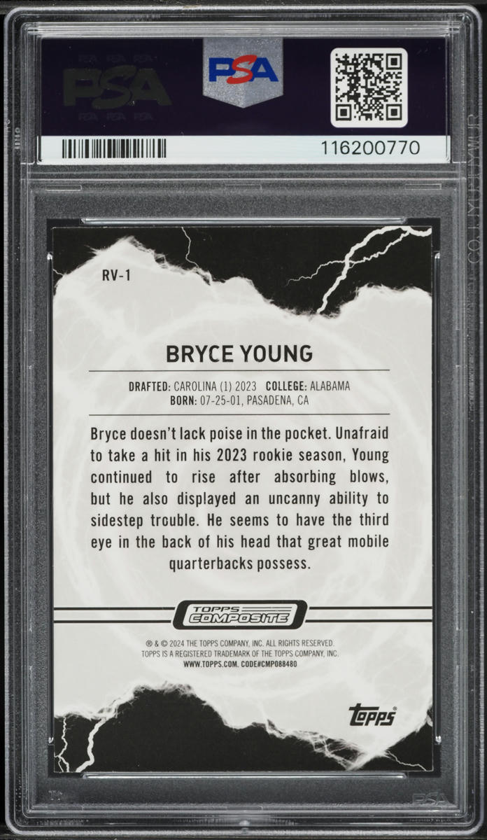 2023 Topps Composite Resurgence Voltaic Bryce Young ROOKIE #RV1 PSA 10 GEM MINT