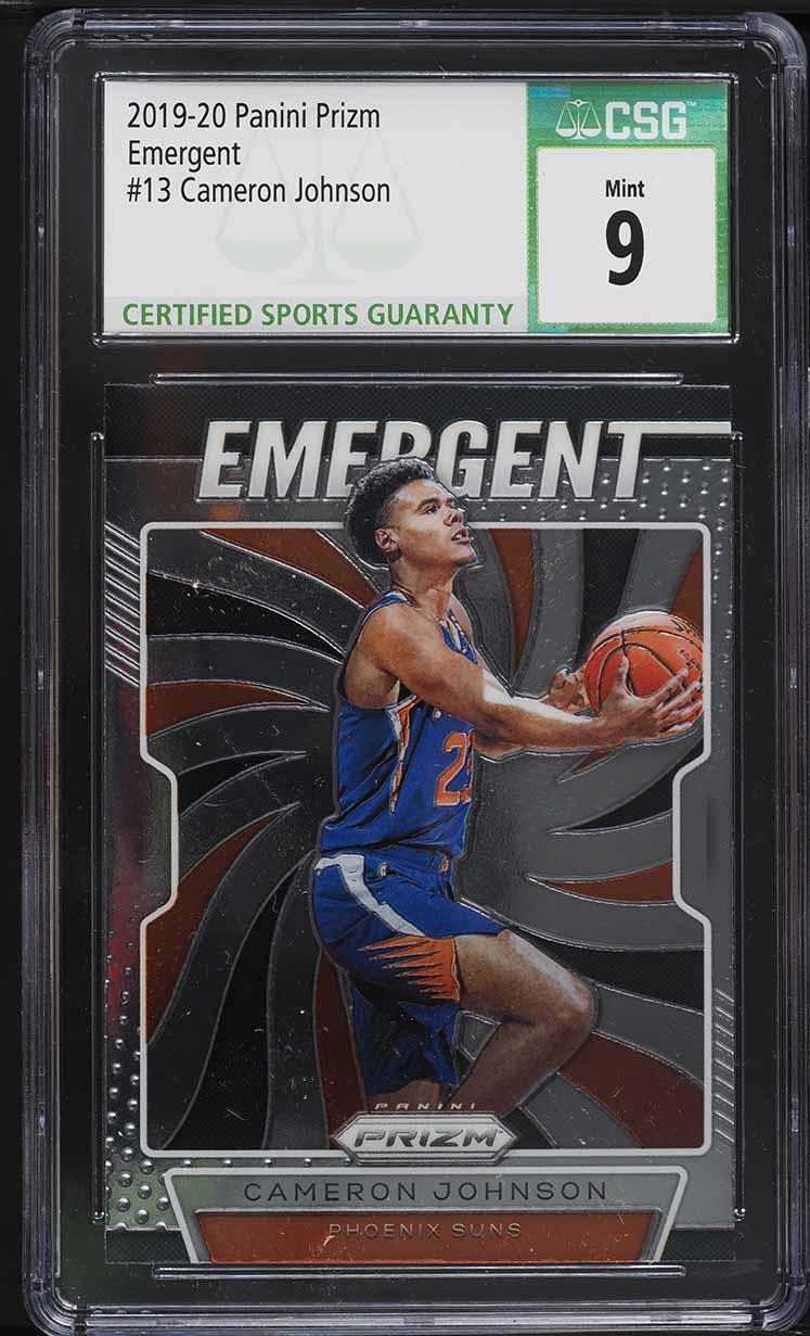 2019 Panini Prizm Emergent Cameron Johnson ROOKIE #13 CSG 9 MINT - Main Image