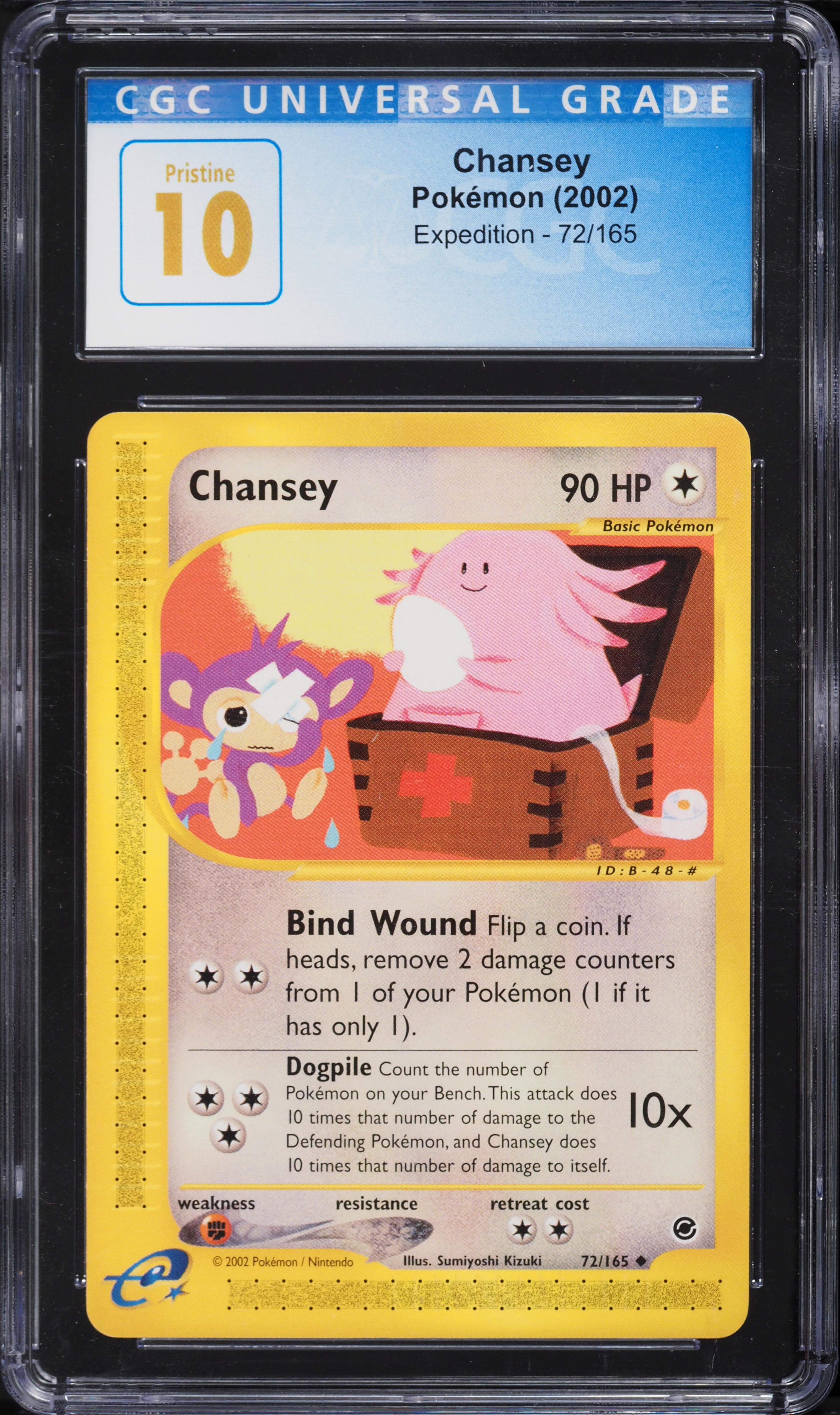 2002 Pokemon Expedition Chansey #72 CGC 10 PRISTINE