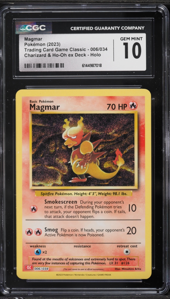 2023 Pokemon TCG Classic Collection Holo Magmar #6 CGC 10 GEM MINT