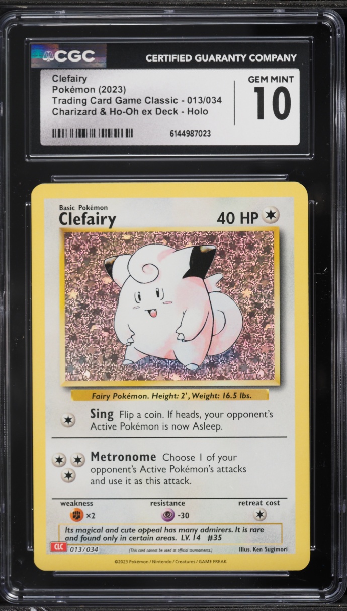 2023 Pokemon TCG Classic Collecction Holo Clefairy #13 CGC 10 GEM MINT