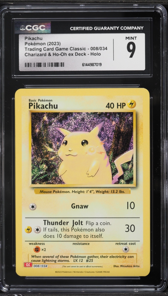 2023 Pokemon TCG Classic Collection Holo Pikachu #8 CGC 9 MINT