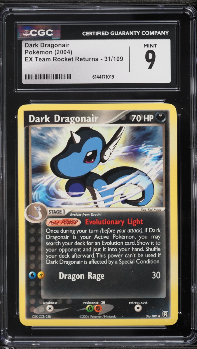 2004 Pokemon EX Team Rocket Returns Dark Dragonair #31 CGC 9 MINT