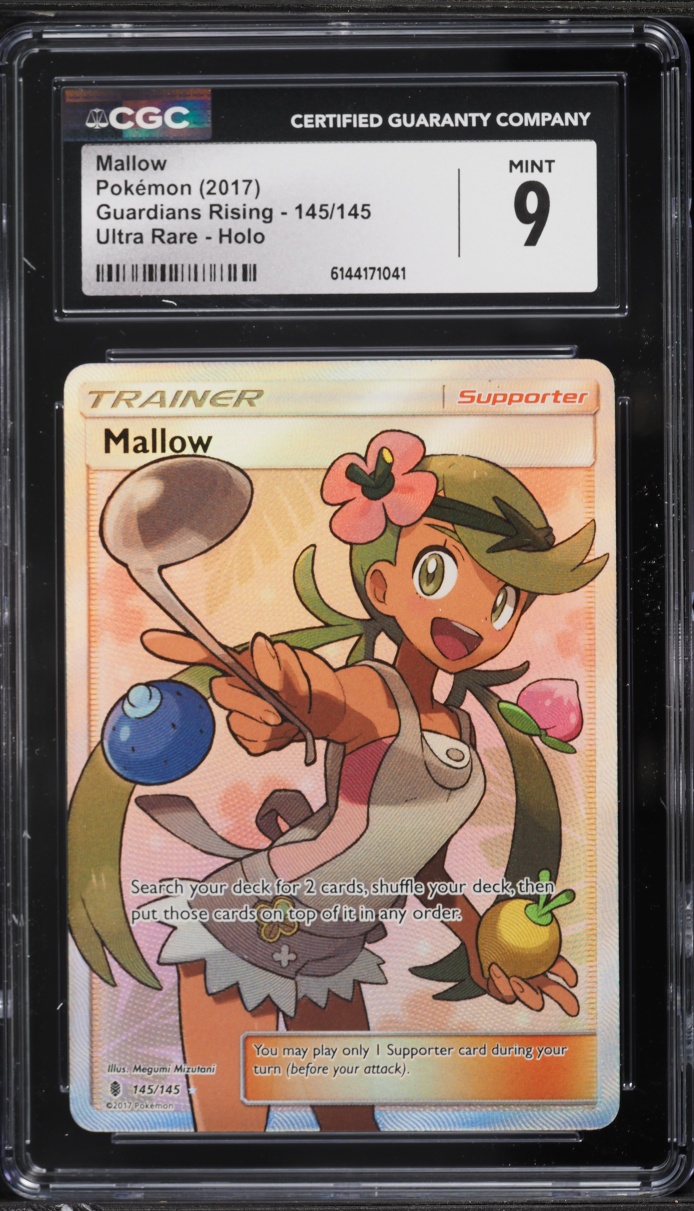 2017 Pokemon Sun & Moon Guardians Rising Full Art Mallow #145 CGC 9 MINT