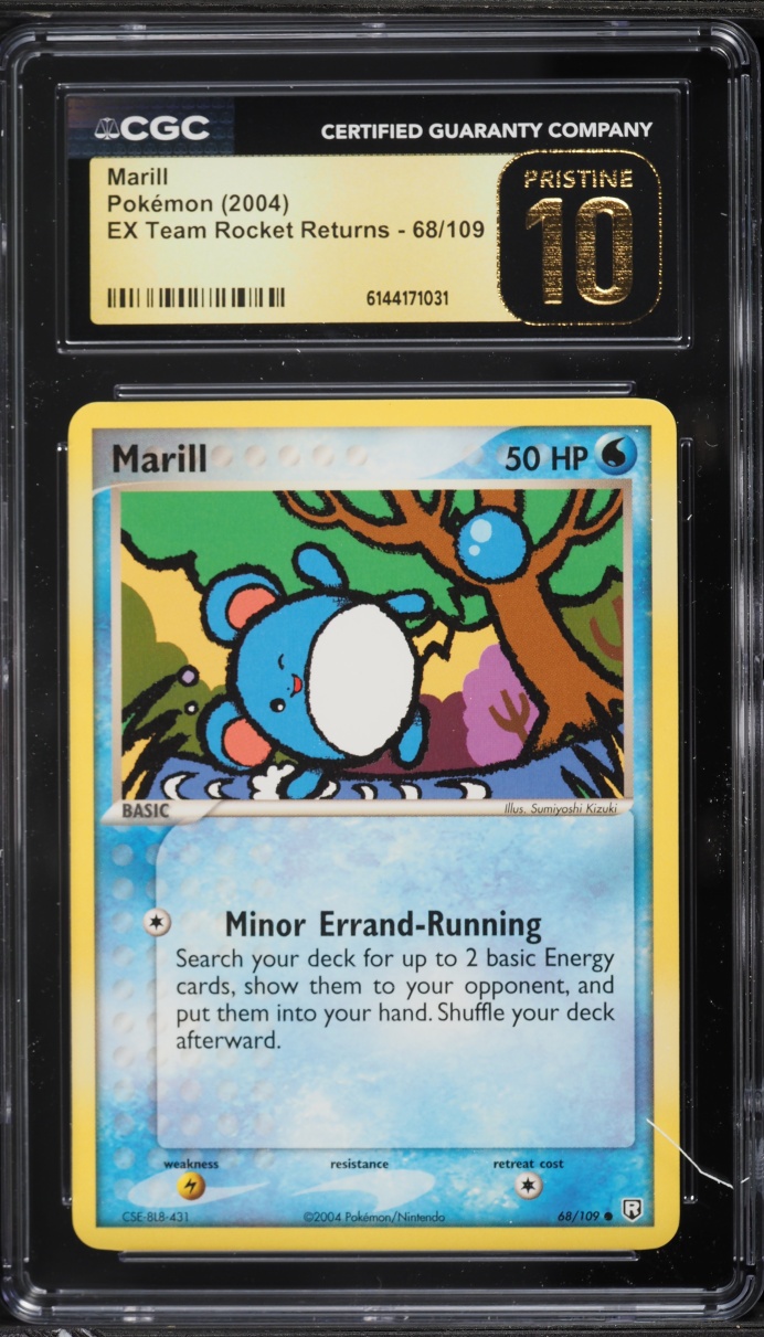 2004 Pokemon EX Team Rocket Returns Marill #68 CGC 10 PRISTINE