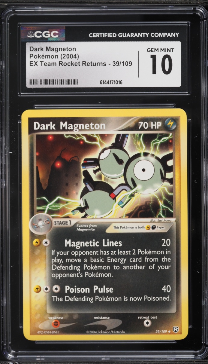 2004 Pokemon EX Team Rocket Returns Dark Magneton #39 CGC 10 GEM MINT