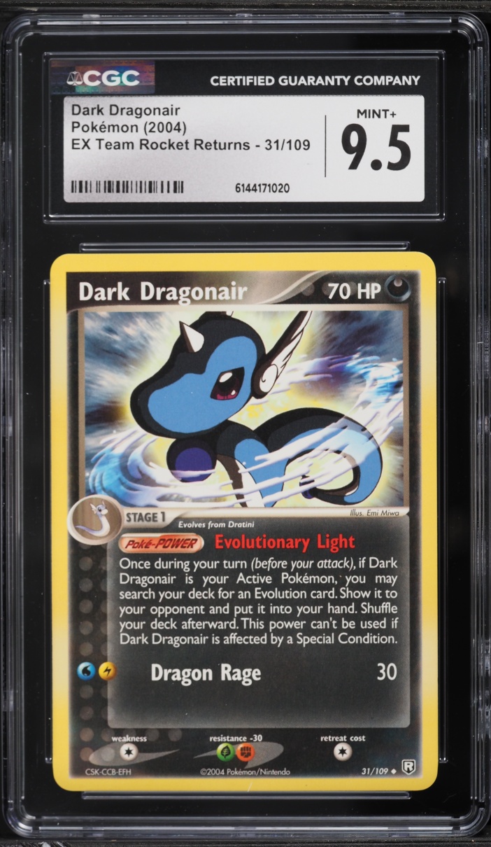 2004 Pokemon EX Team Rocket Returns Dark Dragonair #31 CGC 9.5 MINT+
