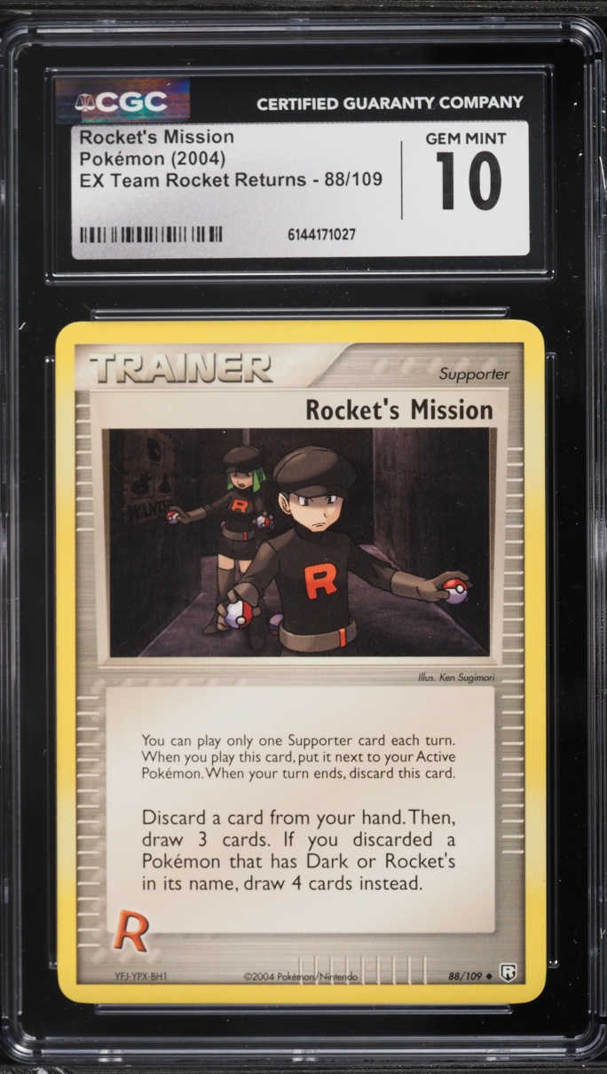 2004 Pokemon EX Team Rocket Returns Rocket's Mission #88 CGC 10 GEM MINT