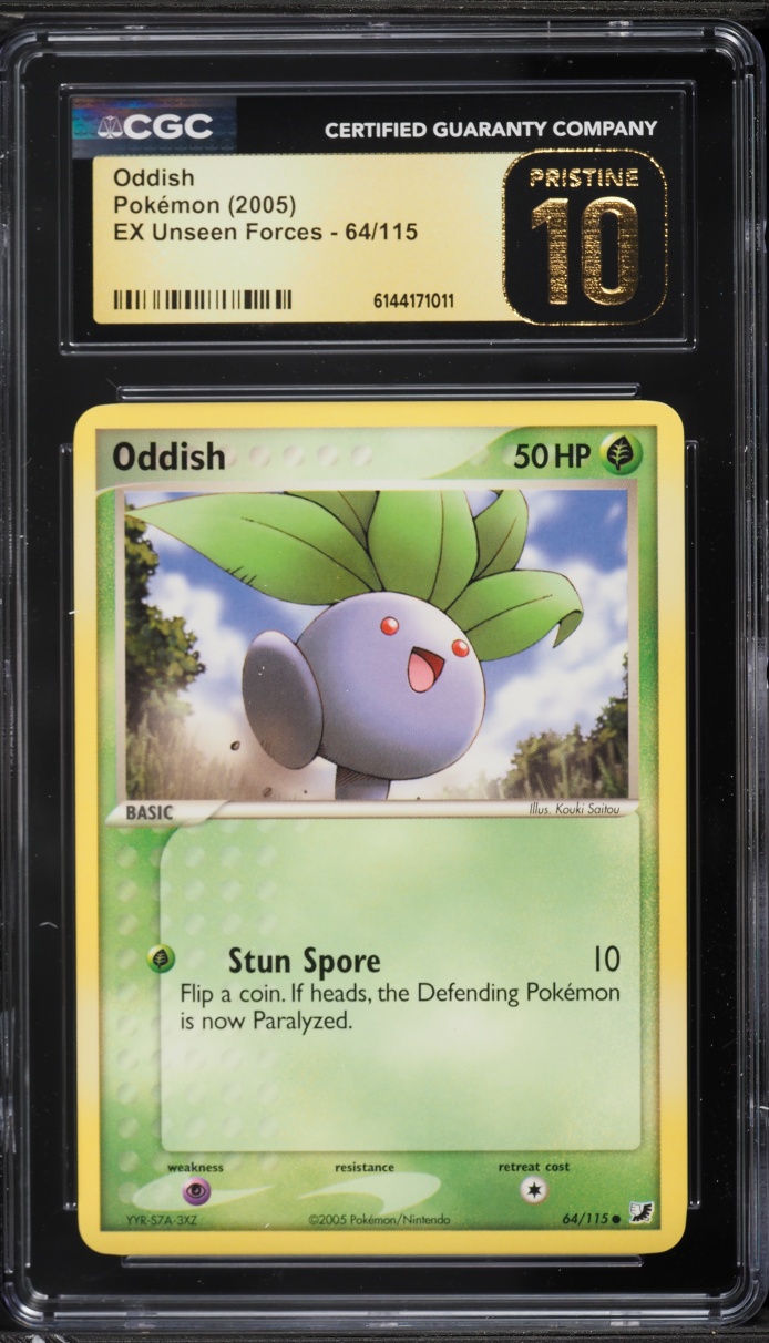 2005 Pokemon EX Unseen Forces Oddish #64 CGC 10 PRISTINE