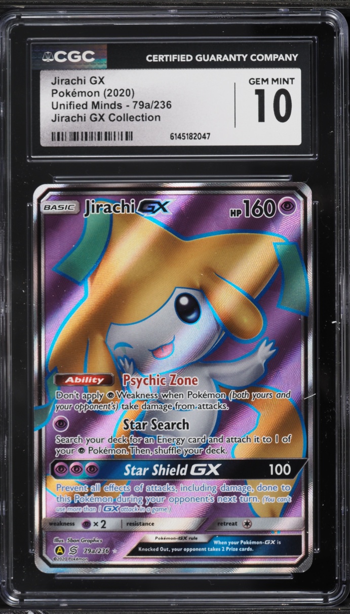 2020 Pokemon Sun & Moon Unified Minds Full Art Jirachi GX #79a CGC 10 GEM MINT