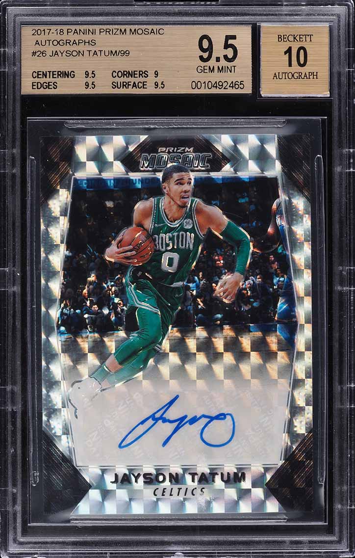 2017 Panini Prizm Mosaic Jayson Tatum ROOKIE RC AUTO /99 #26