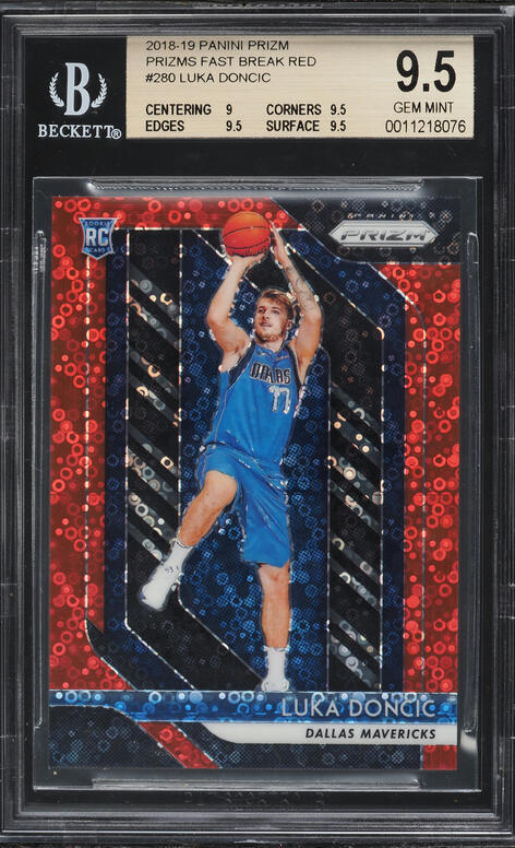 2018 Panini Prizm Mosaic Red Luka Doncic ROOKIE RC #68 BGS 9.5 GEM