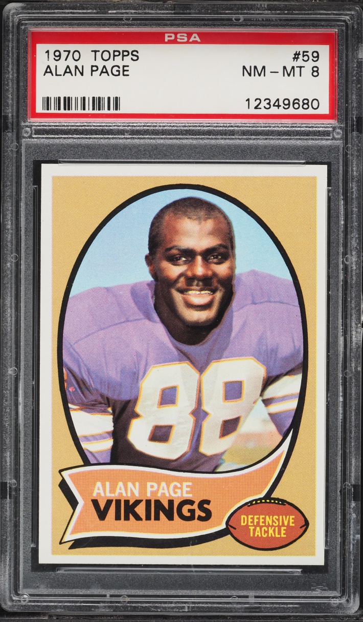 1970 Topps Football Alan Page ROOKIE #59 PSA 8 NM-MT