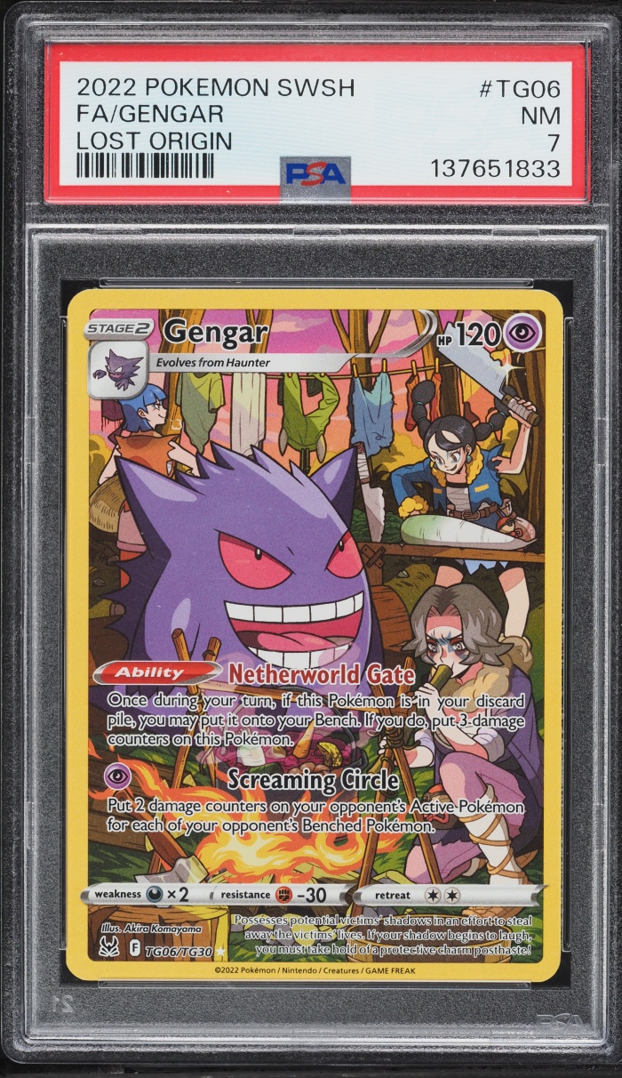 2022 Pokemon Sword & Shield Lost Origin Trainer Gallery CHR Gengar #TG06 PSA 7 NRMT