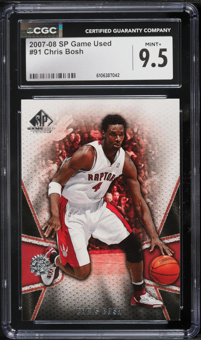 2007 SP Game Used Chris Bosh #91 CGC 9.5 MINT+